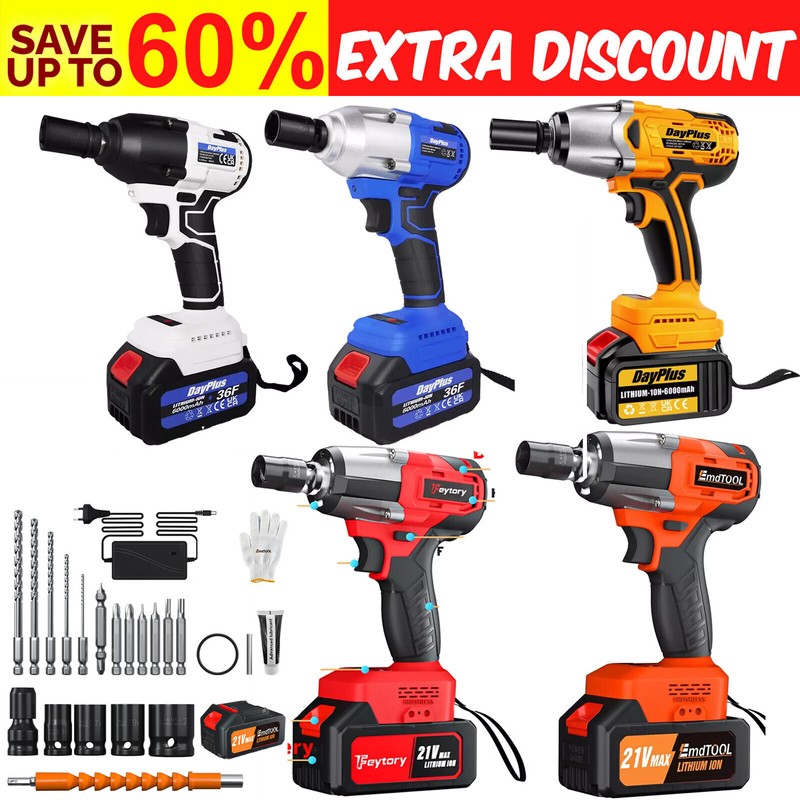 2000nm Akku Schlagschrauber Elektrischer Kfz Drehschlagschrauber Reifenwechse