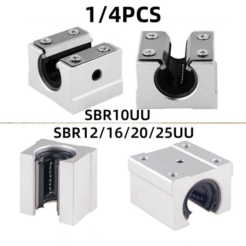 Linearlager-Gleitblock 1/4pcs Sbr10/12/16/20/25uu Linearlager-Gleitblockbewegung