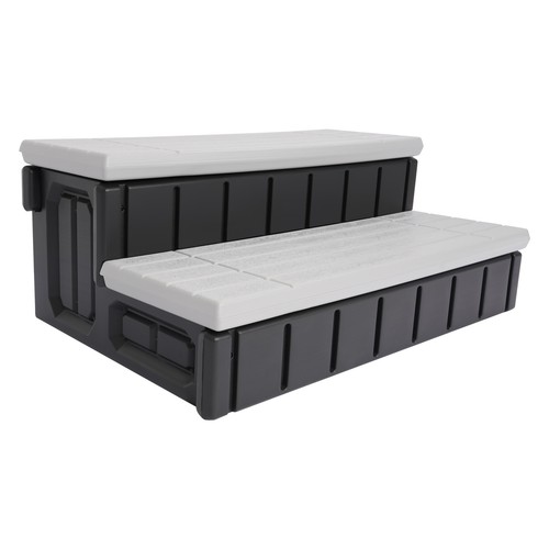 2-Ступенчатая гидромассажная ванна Patio Spa длиной 36 дюймов, устойчивая к скольжению, с большим скрытым местом для хранения