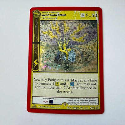 Topps Metazoo UFO 1st Edition #29/165 Static Snow Stone Holo Rare