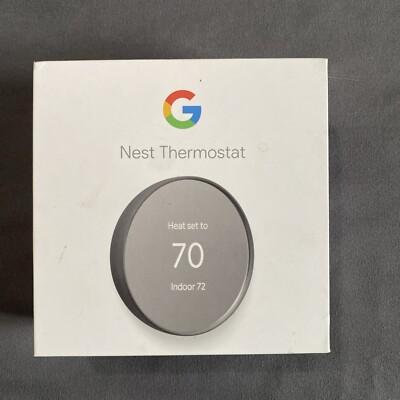 Google Nest Programmable Smart Thermostat Charcoal Used