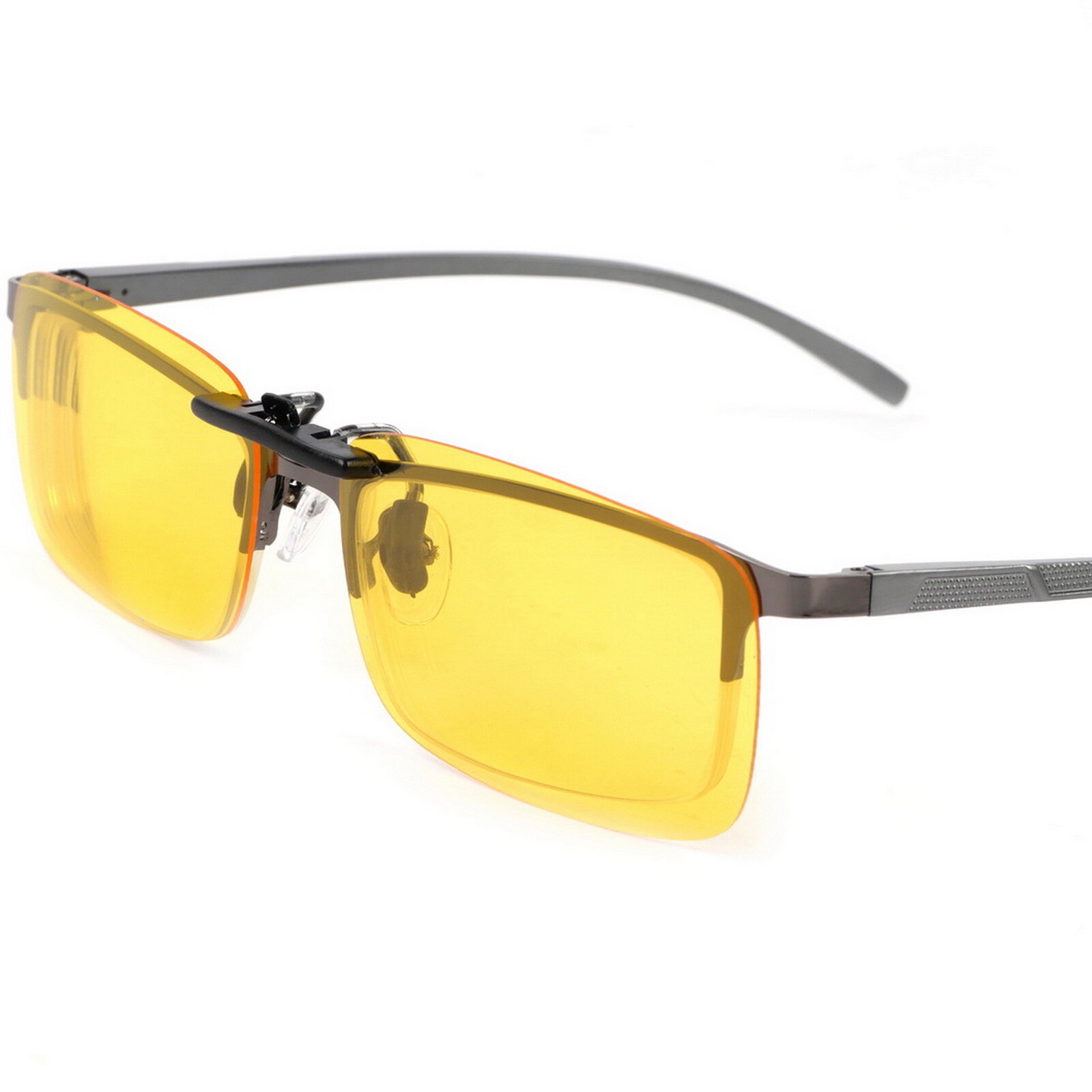 Night Vision Anti Glare Polarized Clip On Driving Glasses Sunglasses UV400 Lens