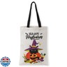 ATFUNSHOP Halloween Tote 15.7'' Trick or Treat Canvas Bag - Reusable Large Grocery Bag for Kids Cat
