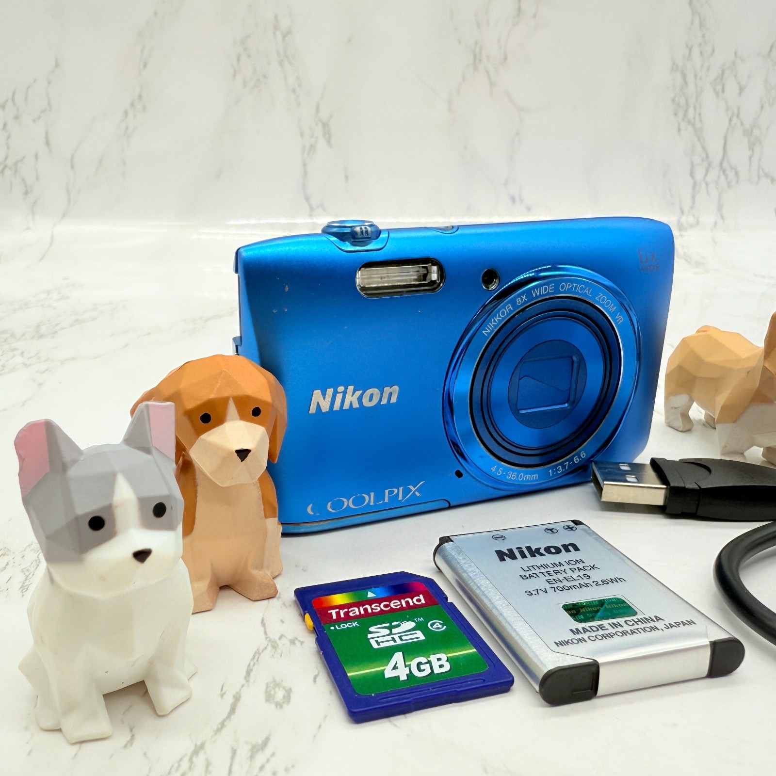 Nikon COOLPIX S3600 20.1MP Digital Camera - Blue English OK