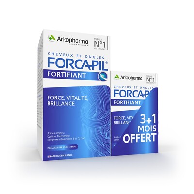 Arkopharma Forcapil Hair and Nails Fortifying 240 Capsules Exp 4/2026