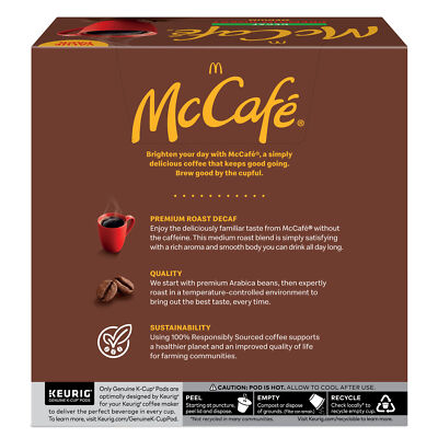 McCafe, Premium Roast Decaf Coffee, Keurig Single Serve K-Cup Pods, 32 Count