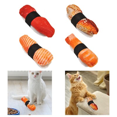 Sushi Cats Catnip Toy Novelty Soft Interactive Cats Toy for Kitty Pet Biting