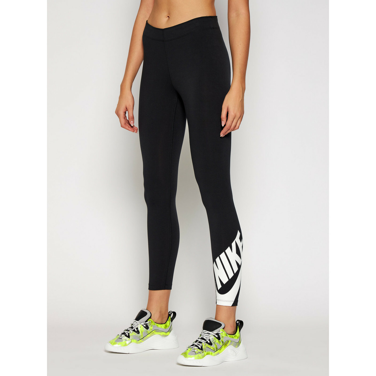Nike Women's Black/White Leg A See Logo Leggings (CN8033-010) Sizes XS \u0026 S  NWT | eBay