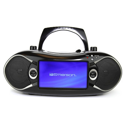 Emerson 7'' Bluetooth DVD Boombox w AM/FM Radio, Streaming and Digital TV Option