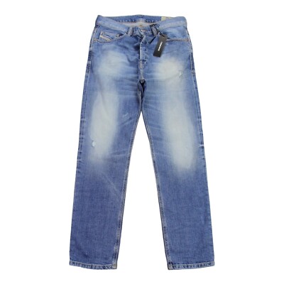 diesel d eetar 081ak men jeans w32l32 distressed blue stretch carrot tapered 225838564630