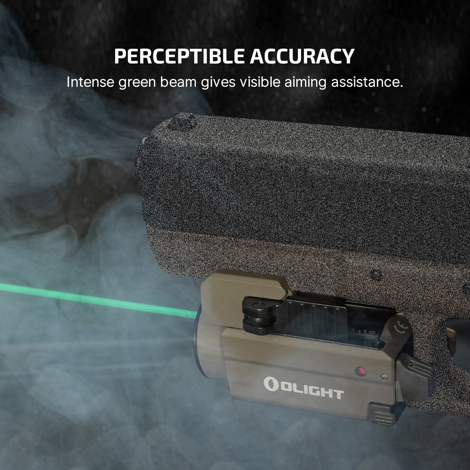 Olight Baldr S(Flat Dark Earth) 800 Lumen Weaponlight Tactical Light Green Laser