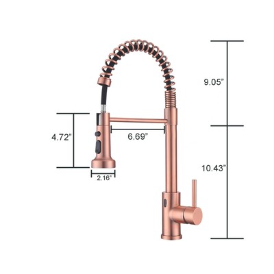 Avola Copper Touchless Kitchen Faucet,Hands Free Touchless Kitchen Sink Fauce...