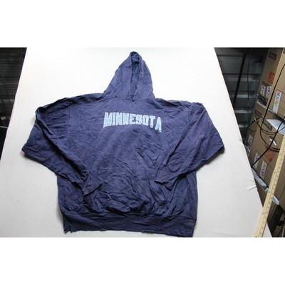 Authentic Life Minnesota Hoodie Mens XX-Large Navy Blue Good Graphic Sweatshirt