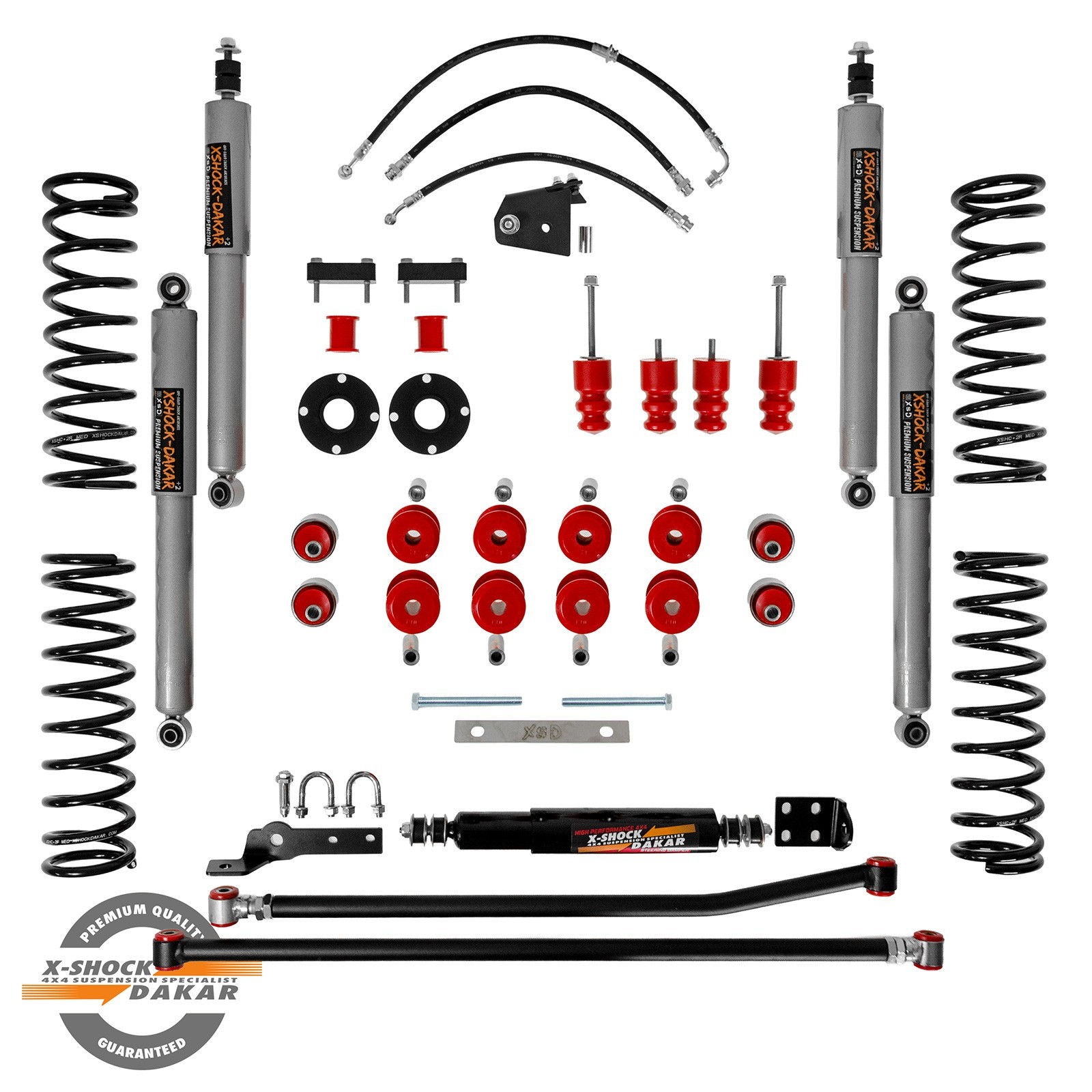 Suspension Lift Kit +2'' ADVENTURE Xshock Dakar for  Suzuki Jimny JB43