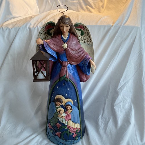 Jim Shore Heartwood Creek Nativity Angel with Lantern Statue