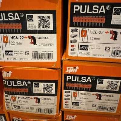 Spit Pulsa HC6-22 X500 Nails 22mm GAS Models Gas Is New In Box Free Postage