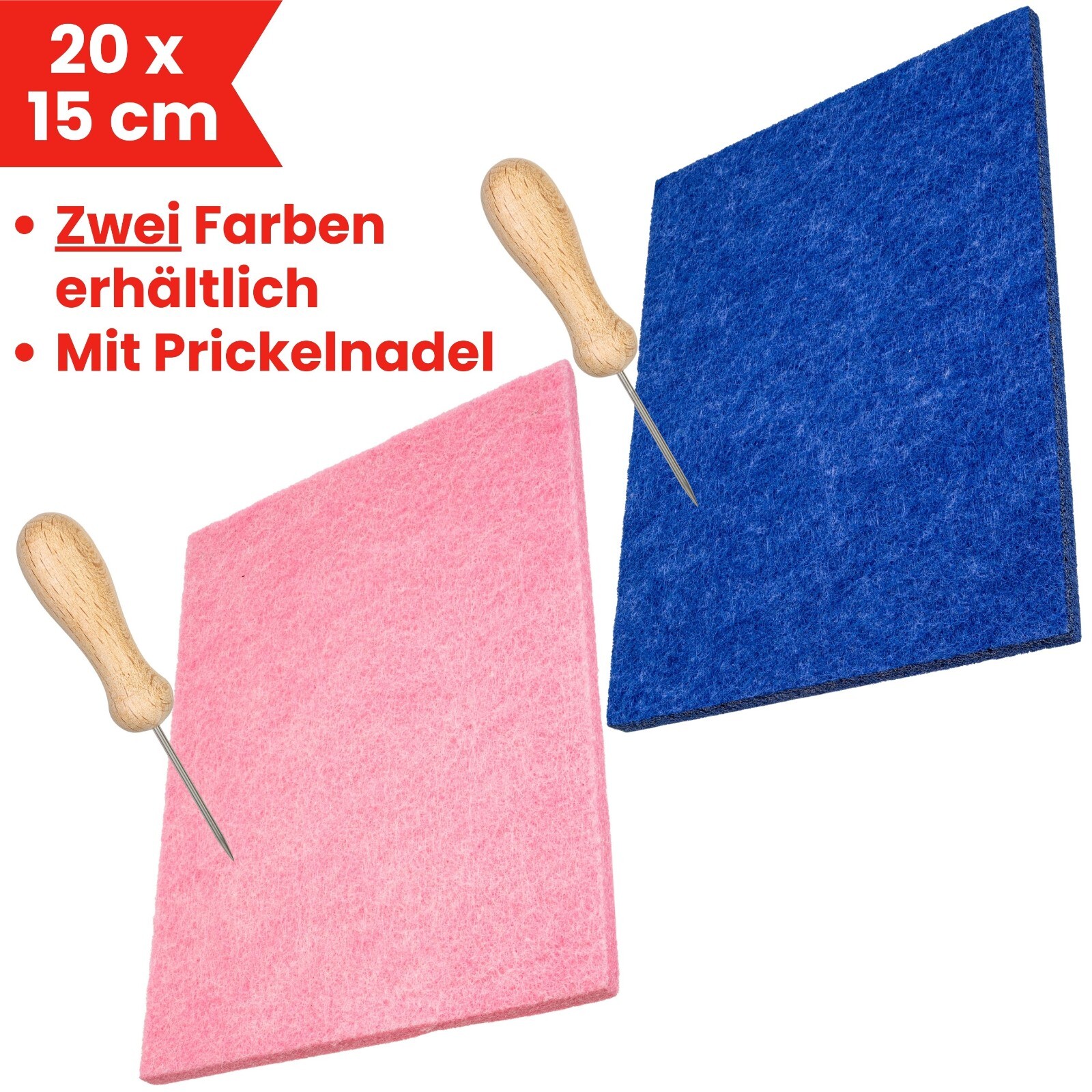 PetGlimmer Prickelset Mit 4 Nadeln & Filzunterlagen – Bastelset Für Kinder & Erwachsene Zum Kreativen Sticken Und Gestalten