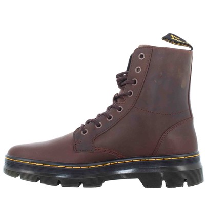 Pre-owned Dr. Martens A23us Men's Ankle Boots 26006207 Combs Leather Crazy Horse In Brown