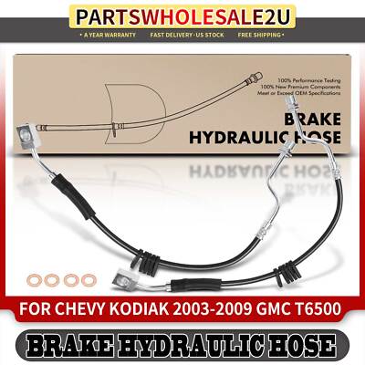 2Pcs Rear Left & Right Brake Hydraulic Hose for Chevrolet C6500 Kodiak GMC T6500