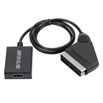 New 1080P HDMI-Compatible To Scart Video Output Audio Converter Adapter
