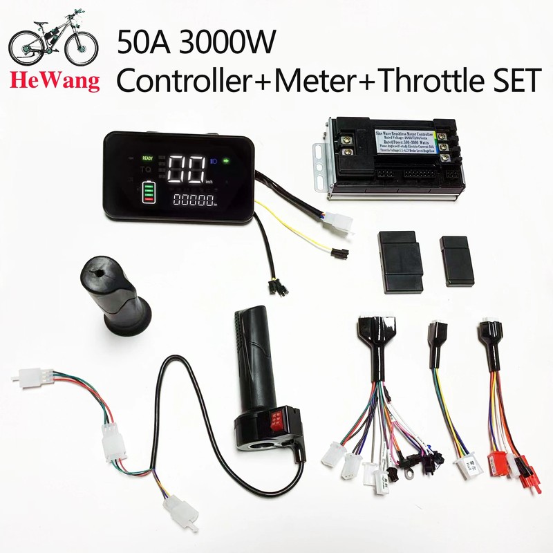 Sine wave 50A 3000W brushless motor controller + 3-speed adjustable throttle + L