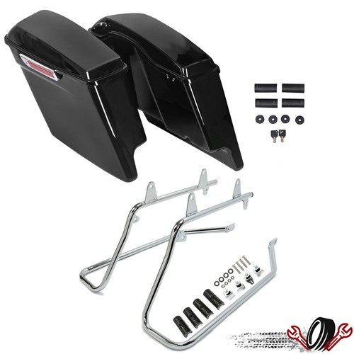 5 Растягивающихся удлиненных седельных сумок с кронштейнами для переоборудования Harley Softail 84-17