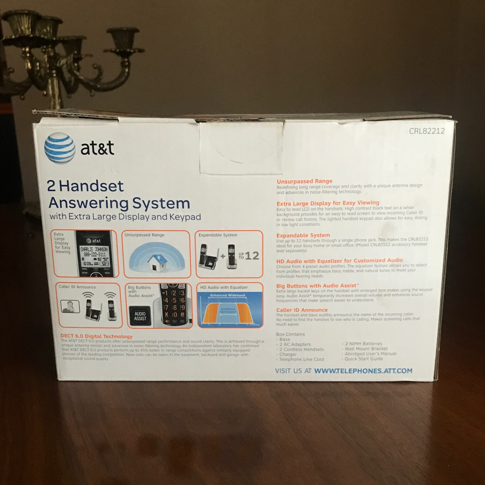 AT&T Phone Answering System W/Caller ID and Large Display/Keypad