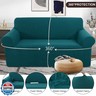 U-NICE HOME Oversized Stretch Loveseat Couch Cover Sofa Covers Washable Sofa Slipcover Furniture Protector for 2 Cushion Couch Sofa Pet Friendly, Blue