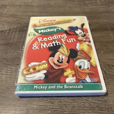 Disney's Learning Adventures Mickey's Reading Math & Fun the Beanstalk DVD NEW