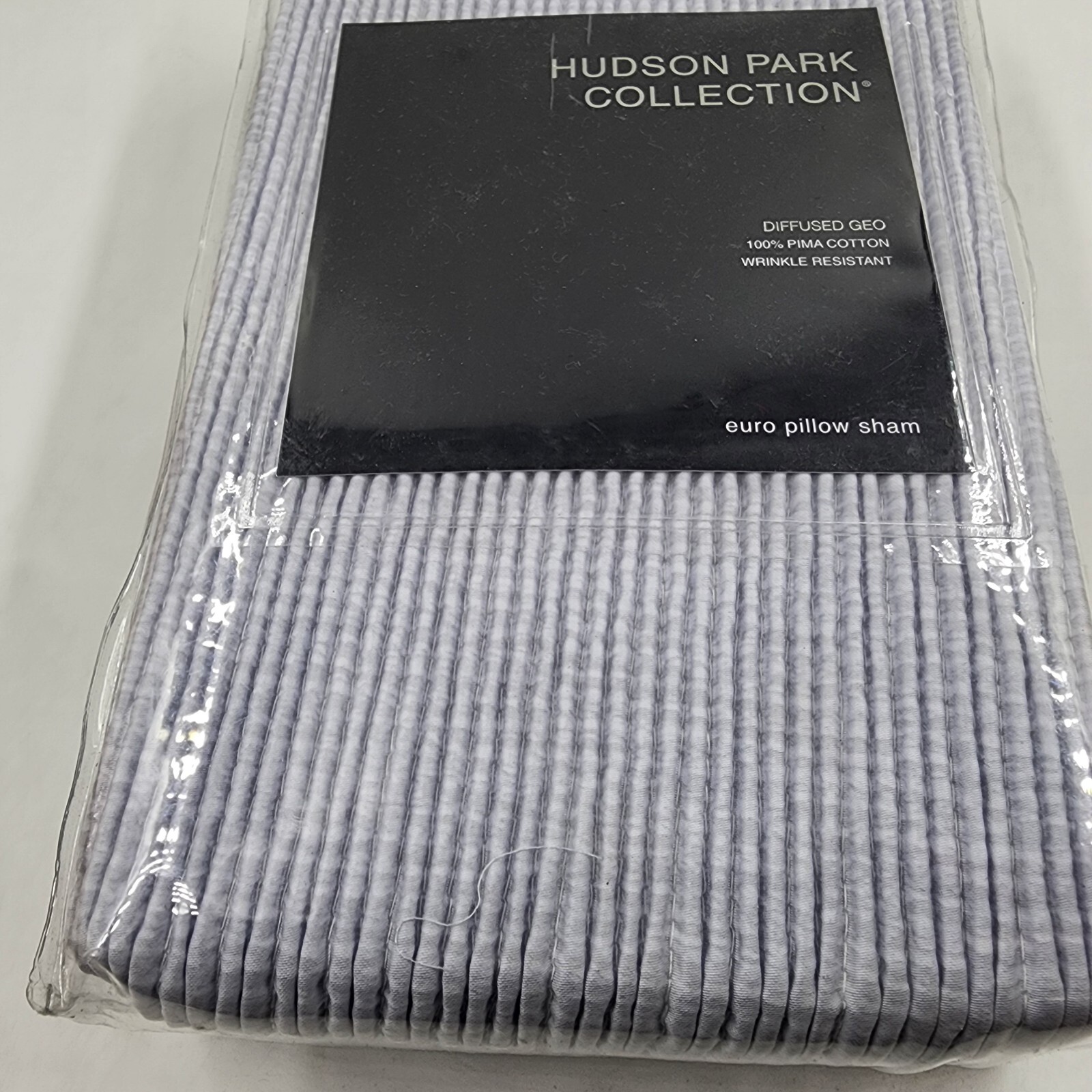 Hudson Park Collection Diffused Geo Euro Pillow Sham 26inx26in Gray Zip Closure+ - Picture 5 of 19