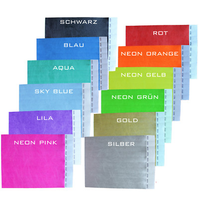 500 Eintrittsbänder aus Tyvek zum selbst gestalten und bedrucken in