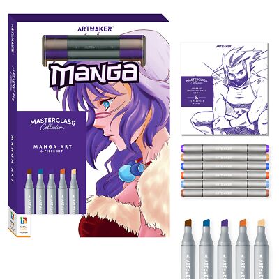 Art Maker Masterclass Collection: How to Draw Manga Kit - Adults Drawing Kit ...