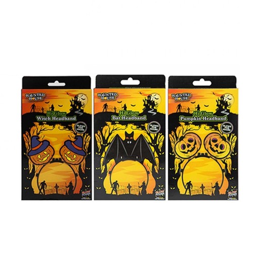 Haunted House Halloween Glow Headband (Single) Assorted Designs