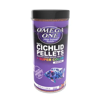 Super Color Sinking Cichlid Pellets, 2mm Small Pellets, 8 oz
