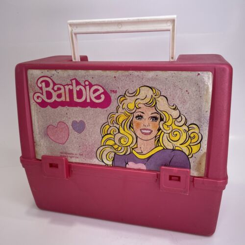 Vintage 1989 Barbie Lunchbox Mattel Pink Thermos Brand Vintage 1989 Barbie Lunchbox Mattel Pink Thermos Brand