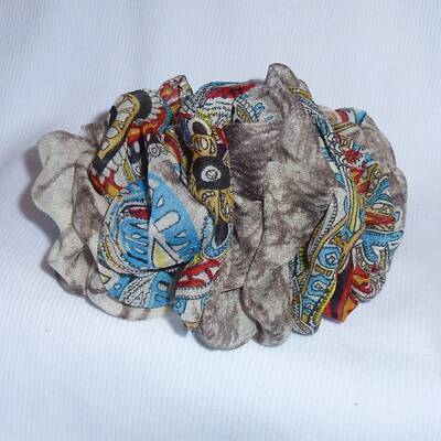 Ladies Hair chiffon Barrette scarf Hand crafted over sized hair bow for women