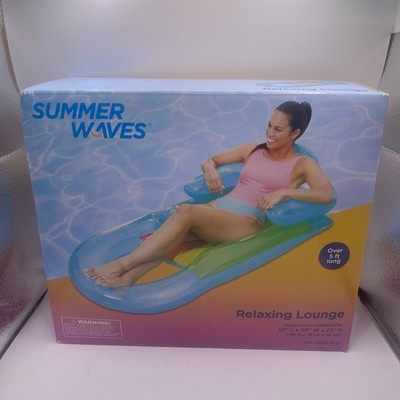 New SUMMER WAVES Over 5 ft long Relaxing Lounge for Pool