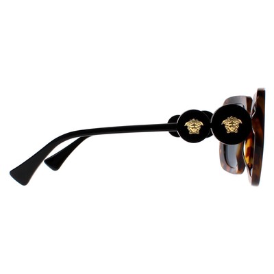 Pre-owned Versace Sunglasses Ve4434 511987 Light Havana Dark Gray