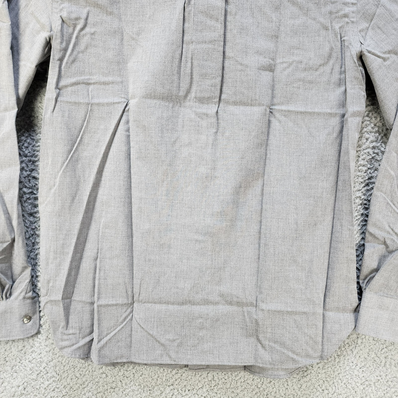 THE MEN'S STORE bloomingdale's Chambray Button-Up Shirt Men's Medium Grey L/S - Picture 12 of 12
