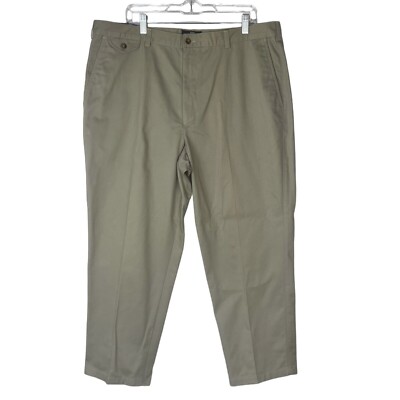 Oak Creek Mens Pants Tan Flat Front Classic Fit Size 40 x 29 New