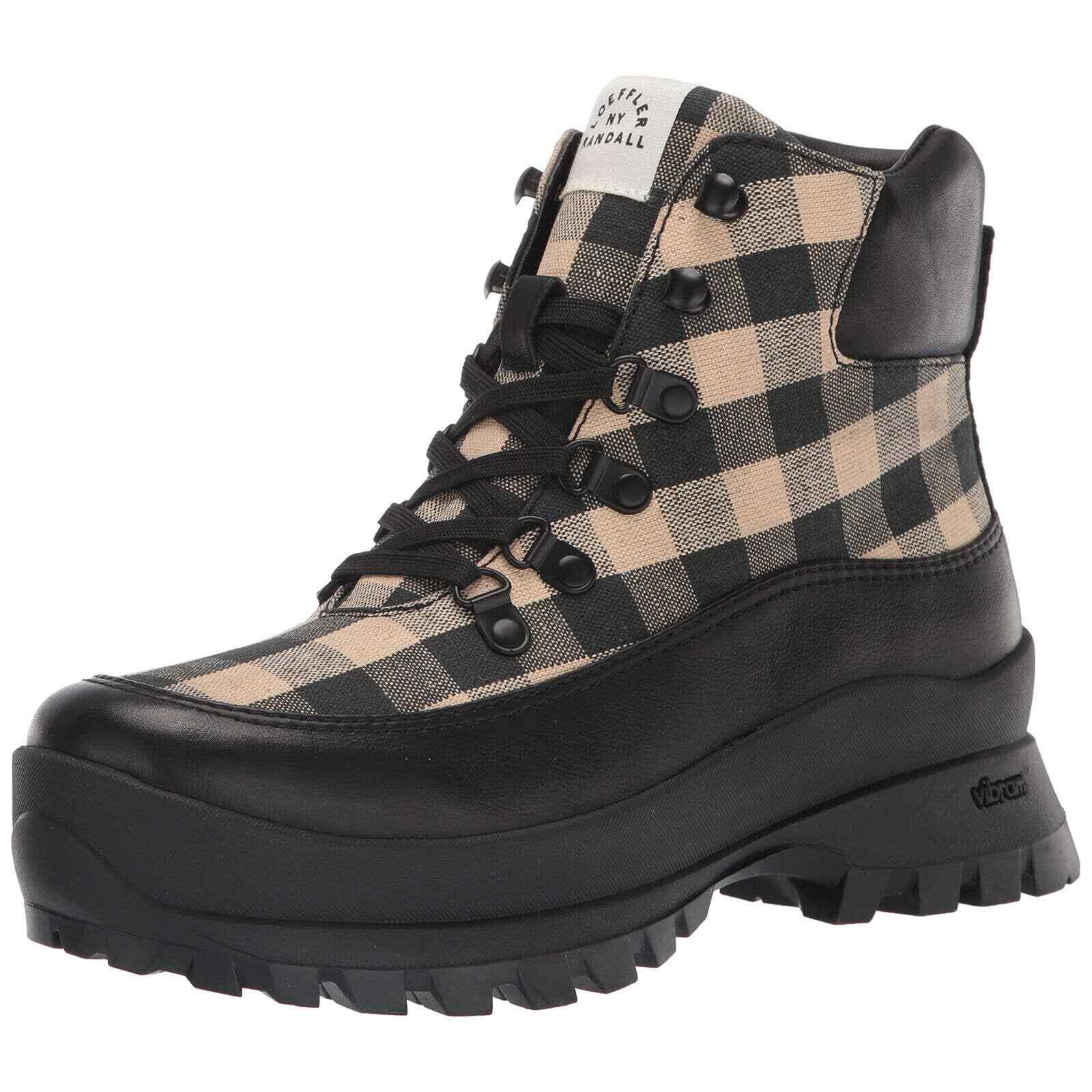 

Женские ботильоны Loeffler Randall Owen, черные, коричневые, в черную клетку, США 9, Черный