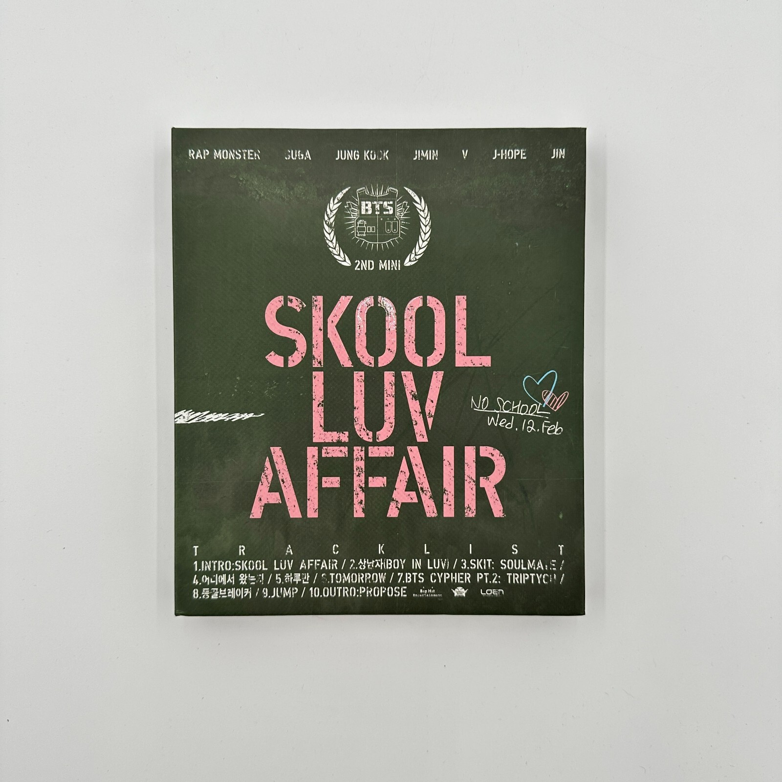 bts ジミン 直筆サイン SKOOL LUV AFTER BTS 2ND MINI ALBUM 'SKOOL