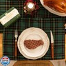 Christmas Plaid Placemats Set of 4, GreenYellow Buffalo Checkered Tartan Winter Thanksgiving Xmas Table Mats for Dining Room Kitchen Table Decor