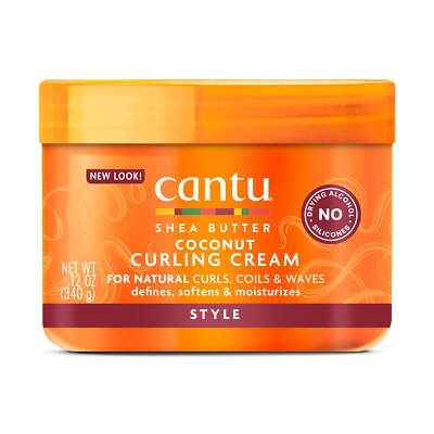 Cantu Coconut Curling Cream with Shea Butter, 12 fl oz