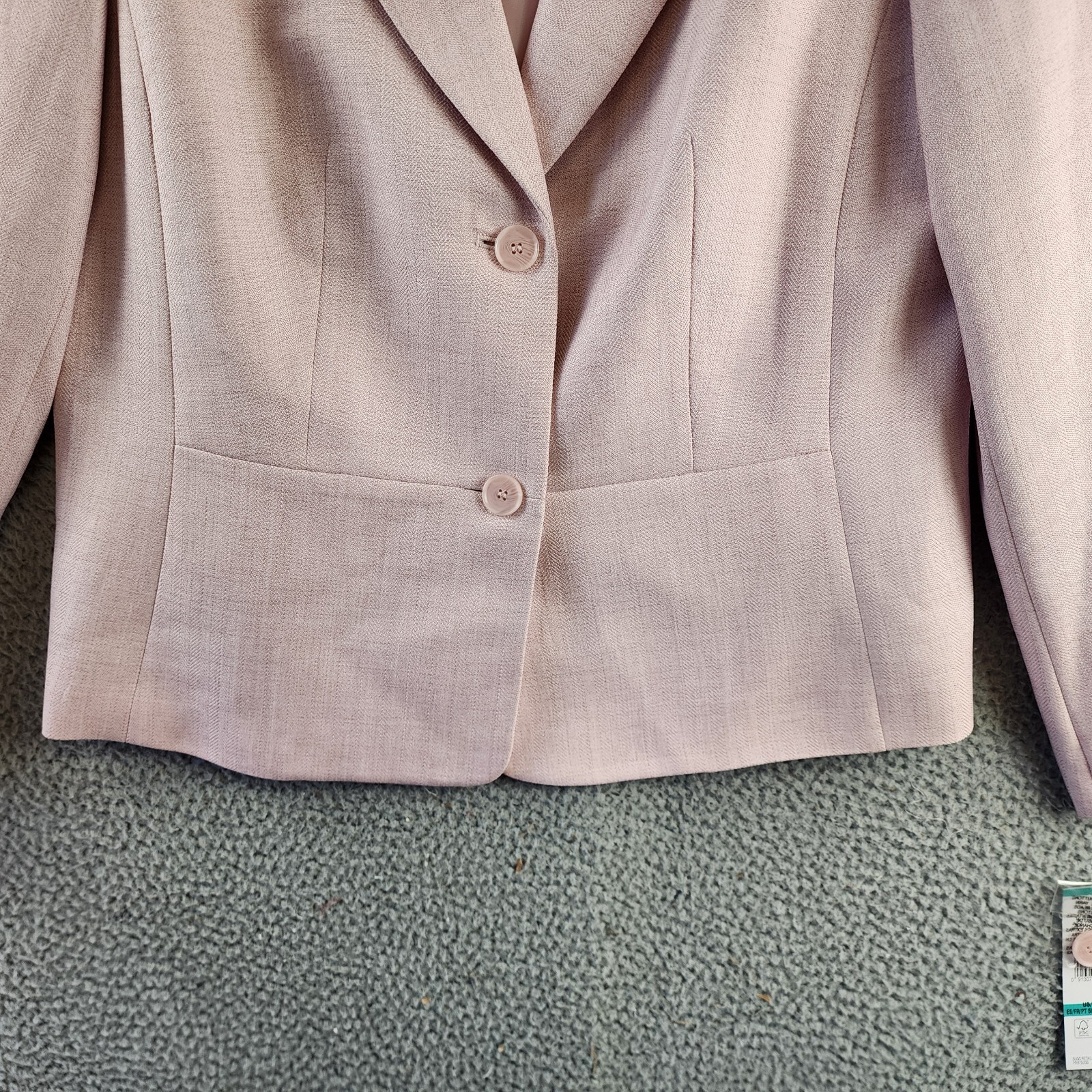 Le Suit Notch-Collar Blazer Women's 16US lt Blossom Combo Long Sleeve - Picture 3 of 15