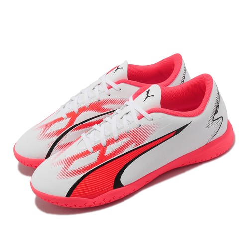 

Puma Ultra Play IT JR White Black Fire Orchid Kid Junior Soccer Indoor 107535-01, Белый, Ultra Play It Jr