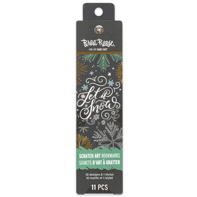 Brea Reese: Scratch Art Bookmark Kit - Art Deco Holiday - 10 Bookmarks