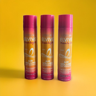 L'Oreal Paris Elvive Dream Lengths Air Volume Dry Shampoo 4.16 Fl. Oz 3 Pack