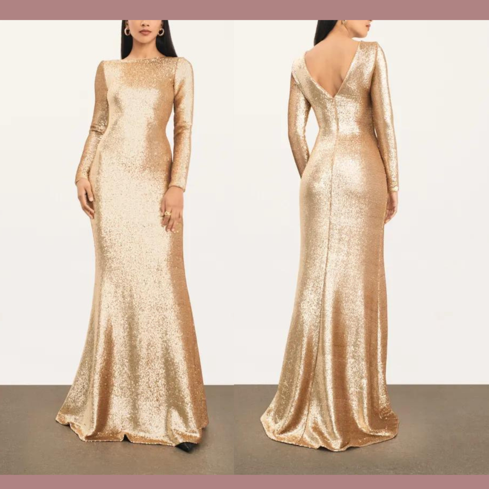 【Donna Karan New York】Jewel-Neck Embellished Gown Donna Karan New York Women's Jewel-Neck Embellished Gown