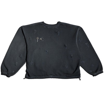 THUG CLUB WAR VICTIM SWEATSHIRT (BLACK) (OVERSIZED)